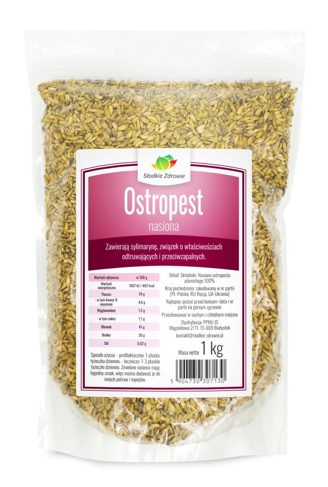 Ostropest plamisty - ziarno sylimaryna - 1kg